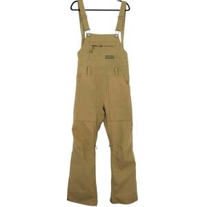 Burton Avalon Bib Snowboard Ski Pants Olive Tan Size S Short Olive Tan 21443